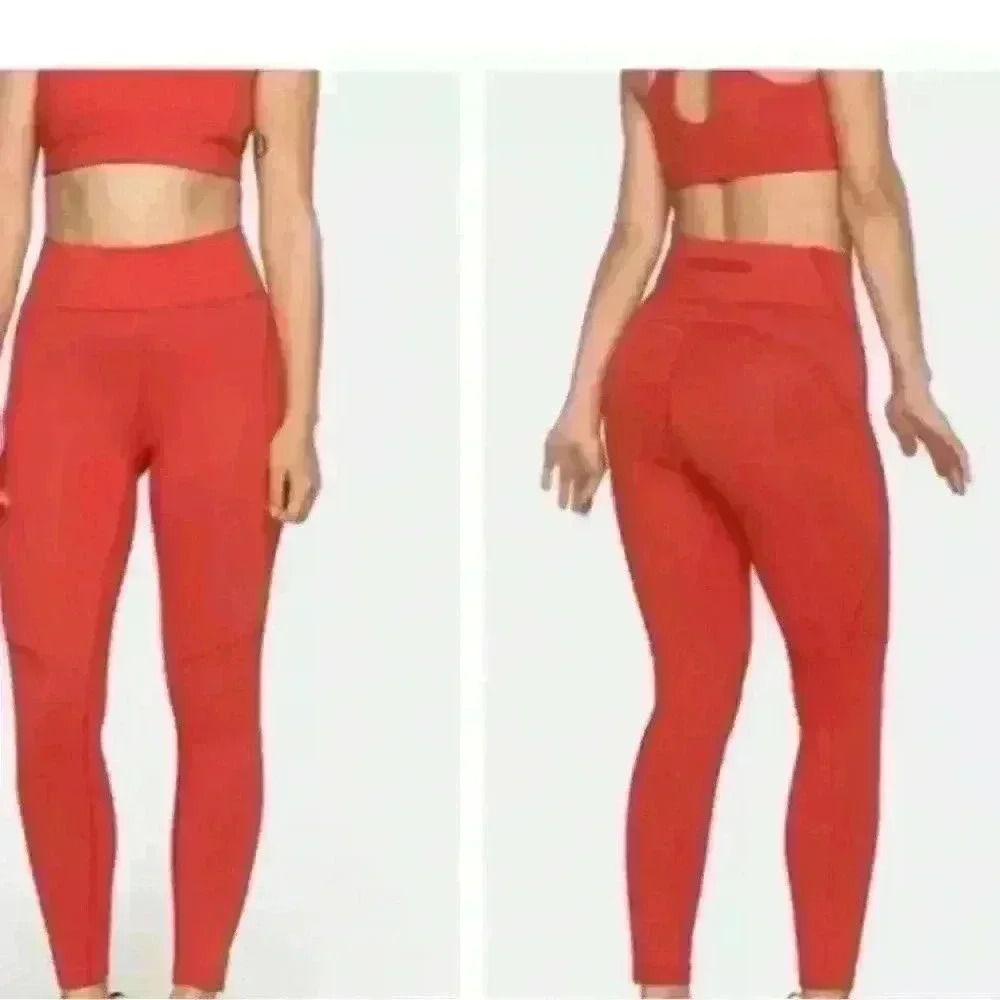 Outdoor Voices Core TechSweat Leggings Scarlet size